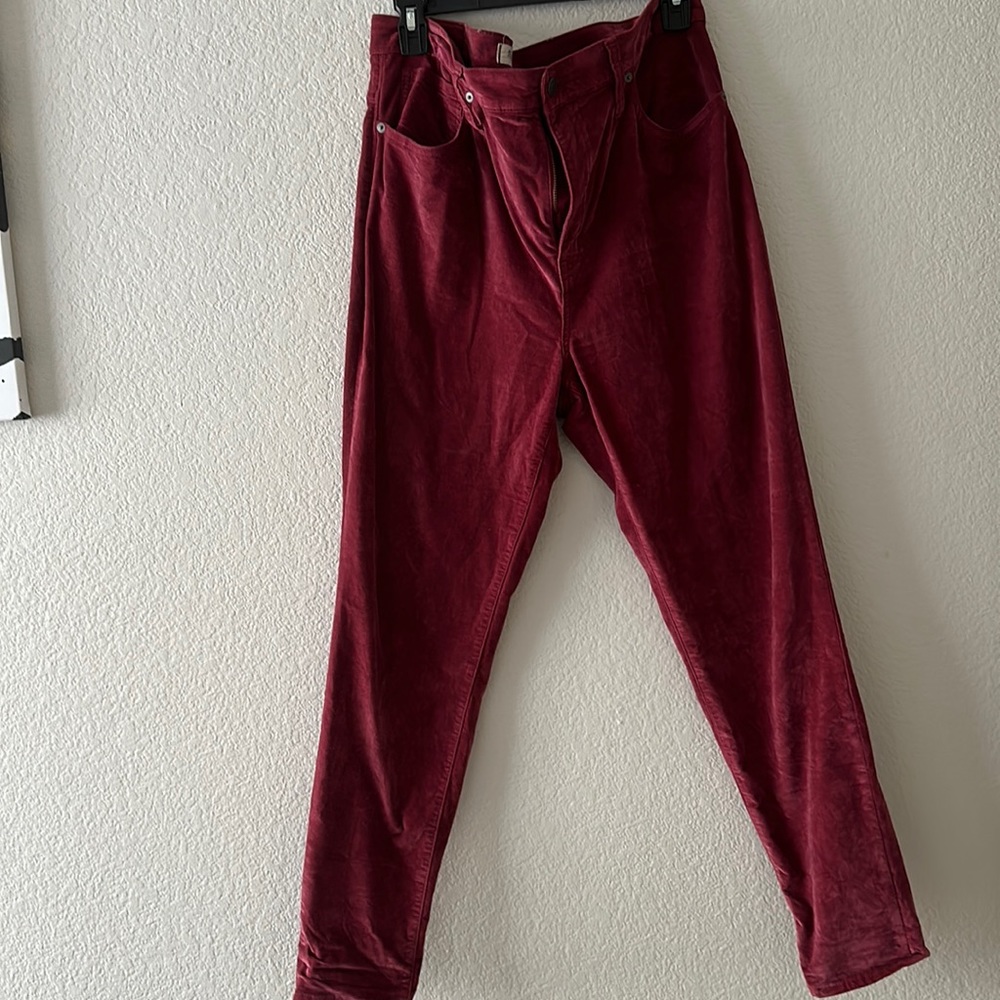 Wine red madewell skinny jeans